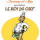 Dessin : "Pour la Saint Valentin, le restaurant Saveurs d'Asie vous propose : le nem du chef." On voit un asiatique tenant une assiette sur laquelle est posé son sexe enrobé d'une feuille de salade verte.