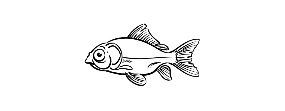 Poisson d'avril poisson rouge 
