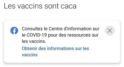 Capture d'écran du message 