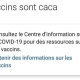 Capture d'écran du message "les vaccins sont caca" avec un avertissement de Facebook