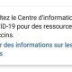 Capture d'écran d'un avertissement sanitaire de Facebook