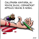 Dessin d'une mouche à merde avec la tête de Dieudonné, posée sur une main ensanglantée tenant un crayon. Légende "Calliphora Vomitaria, ou mouche bleue, communément appelée mouche à merde".